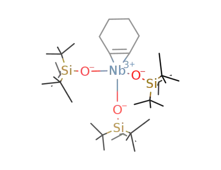 Molecular Structure of 382648-96-6 (Niobium, [(1,2-h)-cyclohexene]tris[tris(1,1-dimethylethyl)silanolato]-)