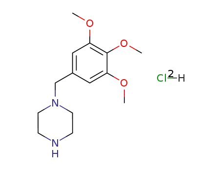 Molecular Structure of 107049-57-0 (1-(3,4,5-Trimethoxy-benzyl)-piperazinedihydrochloride)