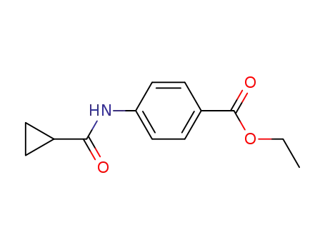 Molecular Structure of 14372-26-0 (Benzoic acid,4-[(cyclopropylcarbonyl)amino]-, ethyl ester)
