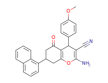 2-Amino-4-(4-methoxyphenyl)-7-(naphthalen-1-yl)-5-oxo-5,6,7,8-tetrahydro-4H-chromene-3-carbonitrile