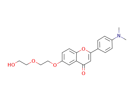 Molecular Structure of 1147337-36-7 (6-(2-(2-hydroxyethoxy)ethoxy)-4'-dimethylaminoflavone)