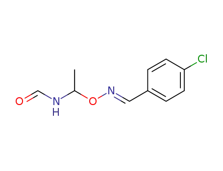 Molecular Structure of 1140531-46-9 ((E)-4-chlorobenzaldehyde O-1-(N-formyl)aminoethyloxime)