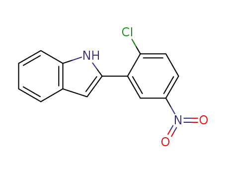 Molecular Structure of 1184871-71-3 (2-(2-chloro-5-nitrophenyl)-1H-indole)