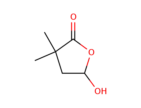 Molecular Structure of 19758-36-2 (2(3H)-Furanone, dihydro-5-hydroxy-3,3-dimethyl-)