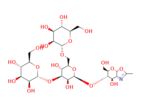 Molecular Structure of 861695-58-1 (O-[(α-D-mannopyranosyl)-(1->6)-(α-D-mannopyranosyl)-(1->3)-β-D-mannopyranosyl]-(1->4)-(1,2-dideoxy-α-D-glucopyrano)-[2,1-d]-2-methyloxazoline)