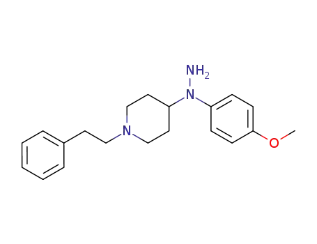 Molecular Structure of 1184873-21-9 (N-(4-methoxyphenyl)-N-[1-(2-phenylethyl)-piperidin-4-yl]-hydrazine)