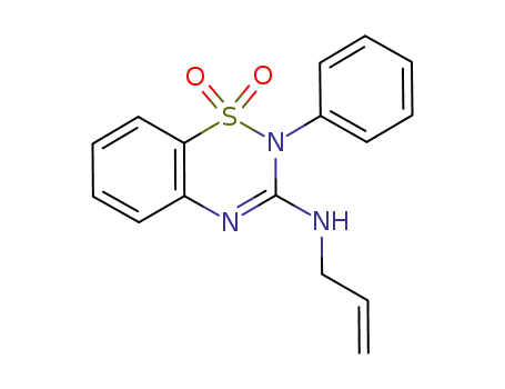 Molecular Structure of 1033548-25-2 (2-phenyl-N-(prop-2-enyl)-2H-1,2,4-benzothiadiazin-3-amine 1,1-dioxide)