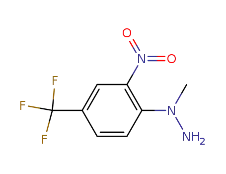 Molecular Structure of 120940-43-4 (1-METHYL-1-[2-NITRO-4-(TRIFLUOROMETHYL)PHENYL]HYDRAZINE)