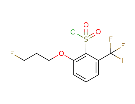 Molecular Structure of 1176126-35-4 (2-(3-fluoropropoxy)-6-trifluoromethylbenzenesulfonyl chloride)