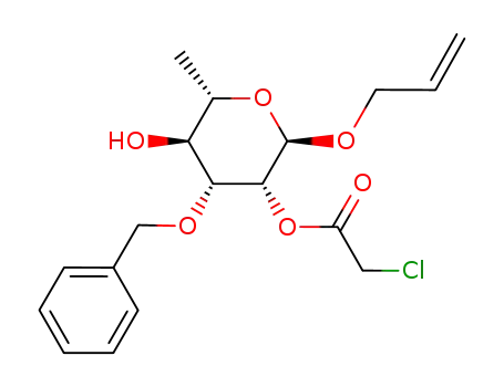Molecular Structure of 943307-50-4 (Allyl 3-O-benzyl-2-O-chloroacetyl-a-L-rhamnopyranoside)