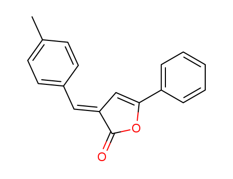 Molecular Structure of 147937-89-1 (2(3H)-Furanone, 3-[(4-methylphenyl)methylene]-5-phenyl-, (3E)-)