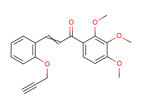 Molecular Structure of 1227420-44-1 (3-(2-prop-2-ynyloxy-phenyl)-1-(2,3,4-trimethoxy-phenyl)-propenone)