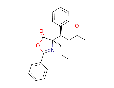 Molecular Structure of 1242985-35-8 ((R)-4-((R)-3-oxo-1-phenylbutyl)-2-phenyl-4-propyloxazol-5(4H)-one)