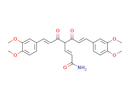 Molecular Structure of 1118765-37-9 ((2E,6E)-7-(3,4-dimethoxyphenyl)-4-((E)-3-(3,4-dimethoxyphenyl)acryloyl)-5-oxohepta-2,6-dienamide)