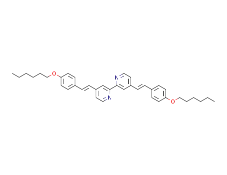 Molecular Structure of 846563-66-4 (4,4'-Bis[(1E)-2-[4-(hexyloxy)phenyl]ethenyl]-2,2'-bipyridine)