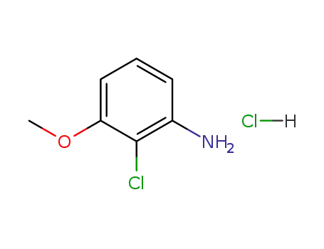 Molecular Structure of 85893-87-4 (Benzenamine, 2-chloro-3-methoxy-, hydrochloride)