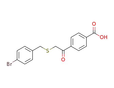 Molecular Structure of 1224718-12-0 (4-(2-(4-bromobenzylthio)acetyl)benzoic acid)