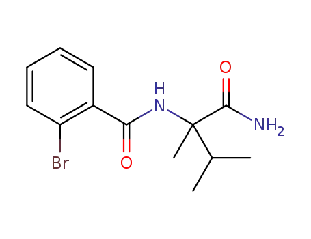 Molecular Structure of 1276021-17-0 ((+/-)-N-(2-carbamoyl-3-methylbut-2-yl)-2-bromobenzenecarboxamide)