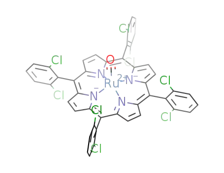 Molecular Structure of 127390-19-6 (carbonyl ruthenium(II) 5,10,15,20-tetra(2,6-dichlorophenyl)porphyrin)