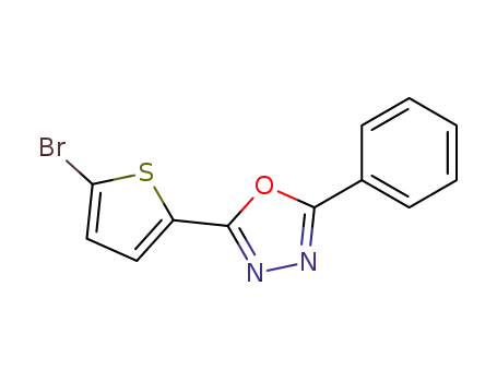 Molecular Structure of 35403-81-7 (2-(5-bromo-thiophen-2-yl)-5-phenyl-[1,3,4]oxadiazole)