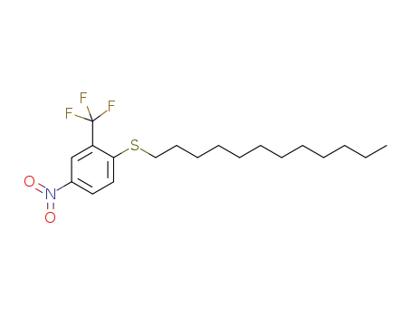 Molecular Structure of 1246566-58-4 (1-dodecylthio-4-nitro-2-trifluoromethylbenzene)
