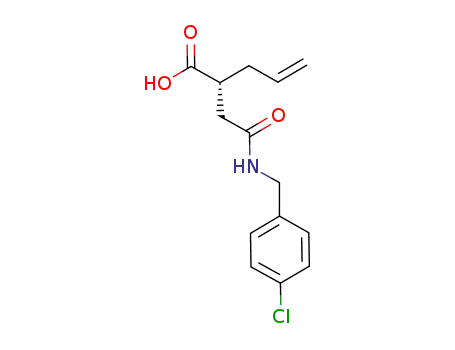 Molecular Structure of 1201482-21-4 ((R)-2-(2-(4-chlorobenzylamino)-2-oxoethyl)pent-4-enoic acid)