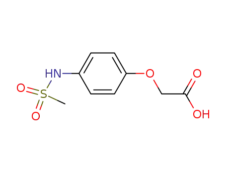 Molecular Structure of 103790-20-1 (Acetic acid,2-[4-[(methylsulfonyl)amino]phenoxy]-)