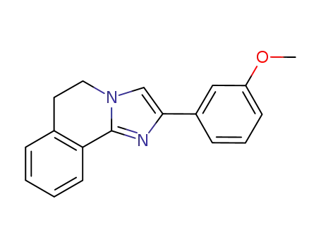 Molecular Structure of 61001-21-6 (IMIDAZO(2,1-A)ISOQUINOLINE, 5,6-DIHYDRO-2-(m-METHOXYPHENYL)-			)