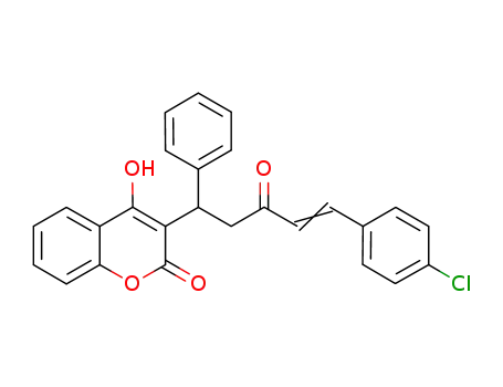 Molecular Structure of 1189759-36-1 (4-hydroxy-3-[5-(4-chloro-phenyl)-3-oxo-1-phenyl-pent-4-enyl]-chromen-2-one)