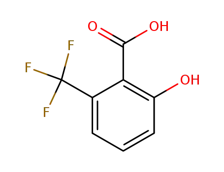 Molecular Structure of 144433-66-9 (Benzoic acid, 2-hydroxy-6-(trifluoromethyl)-)