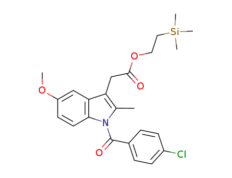 Molecular Structure of 1224508-94-4 (2-(trimethylsilyl)ethyl 2-(1-(4-chlorobenzoyl)-5-methoxy-2-methyl-1H-indol-3-yl)acetate)