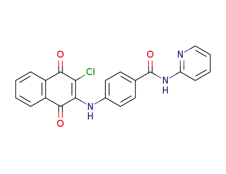 4-((3-chloro-1,4-dioxo-1,4-dihydronaphthalen-2-yl)amino)-N-(pyridin-2-yl)benzamide