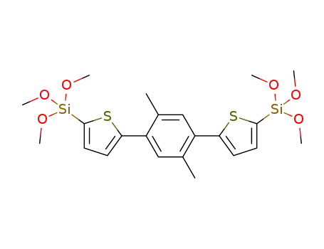Molecular Structure of 1379804-25-7 (2,5-di(5-trimethoxysilylthien-2-yl)-1,4-dimethylbenzene)
