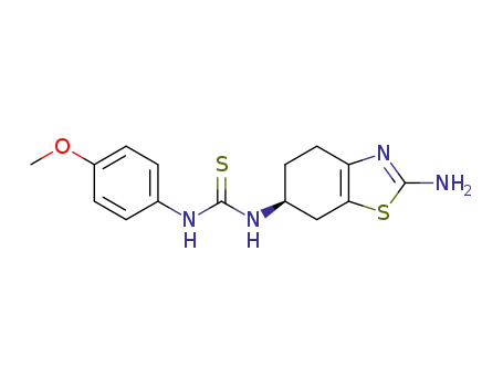 Molecular Structure of 1262552-27-1 (1-((S)-2-amino-4,5,6,7-tetrahydrobenzo[d]thiazol-6-yl)-3-(4-methoxyphenyl)thiourea)
