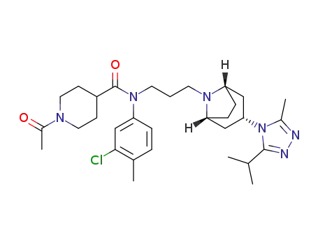1-acetyl-N-(3-chloro-4-methylphenyl)-N-(3-(3-exo-(3-isopropyl-5-methyl-4-hydro-1,2,4-triazol-4-yl)-8-azabicyclo[3.2.1]oct-8-yl)propyl)-4-piperidinylcarboxamide