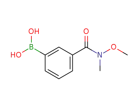 Molecular Structure of 723281-57-0 (3-(N,O-DIMETHYLHYDROXYLAMINOCARBONYL)PHENYLBORONIC ACID)
