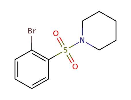 Molecular Structure of 951883-98-0 (1-(2-Bromophenylsulfonyl)piperidine)