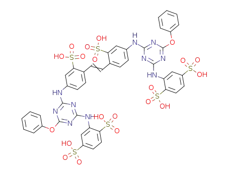 5,5'-bis-[4-(2,5-disulfo-anilino)-6-phenoxy-[1,3,5]triazin-2-ylamino]-2,2'-ethene-1,2-diyl-bis-benzenesulfonic acid