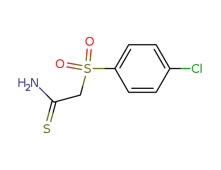 Molecular Structure of 59865-87-1 (2-[(4-CHLOROPHENYL)SULFONYL]ETHANETHIOAMIDE)