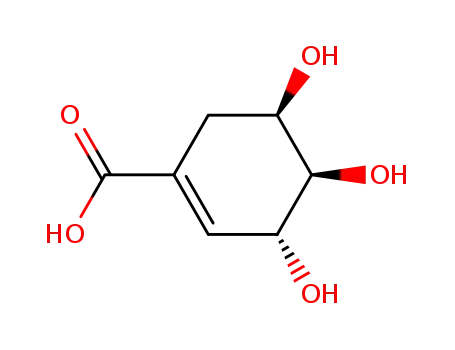 Molecular Structure of 21967-35-1 ((-)-4-epi-Shikimic acid)