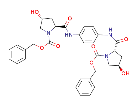Molecular Structure of 1442643-45-9 (dibenzyl 5,5'-((1,4-phenylenebis(azanediyl))bis(carbonyl))bis(3-hydroxypyrrolidine-1-carboxylate))