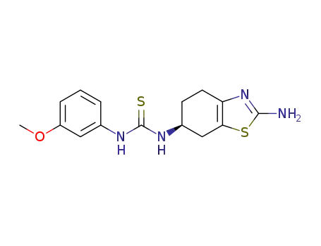 Molecular Structure of 1262552-30-6 (1-((S)-2-amino-4,5,6,7-tetrahydrobenzo[d]thiazol-6-yl)-3-(3-methoxyphenyl)thiourea)