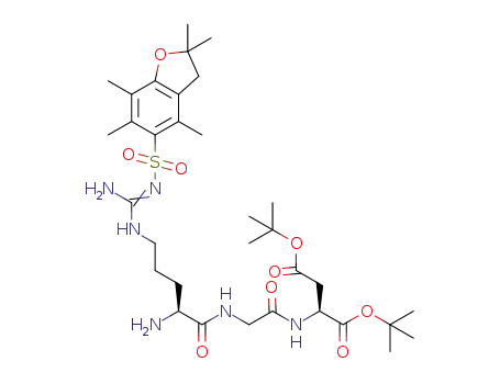 Molecular Structure of 1314357-54-4 (N<sup>α</sup>-Fmoc-N<sup>ω</sup>-Pbf-L-Arg-Gly-l-Asp(OBu<sup>t</sup>)<sub>2</sub>)