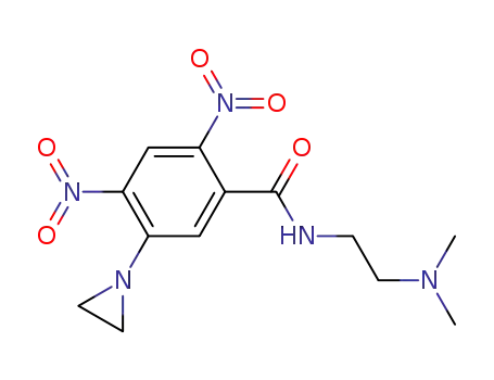 Molecular Structure of 142439-64-3 (Benzamide, 5-(1-aziridinyl)-N-[2-(dimethylamino)ethyl]-2,4-dinitro-)