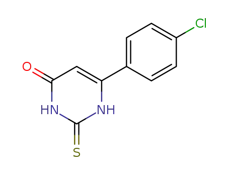 Molecular Structure of 36479-17-1 (6-(4-chlorophenyl)-2,3-dihydro-2-thioxo-4(1H)-Pyrimidinone)