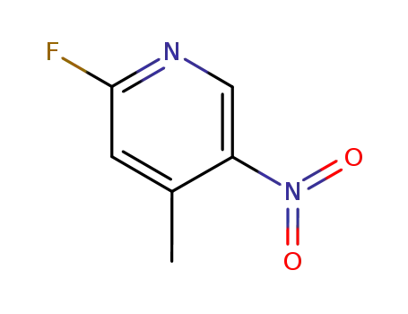 Molecular Structure of 19346-47-5 (2-Fluoro-4-methyl-5-nitropyridine)