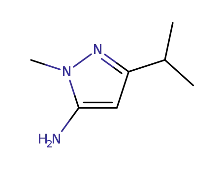 Molecular Structure of 3702-12-3 (3-ISO-PROPYL-1-METHYL-1H-PYRAZOL-5-AMINE)