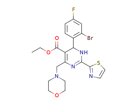 4-ethyl 4-(2-bromo-4-fluorophenyl)-6-(morpholinomethyl)-2-(thiazol-2-yl)-1,4-dihydropyrimidine-5-carboxylate