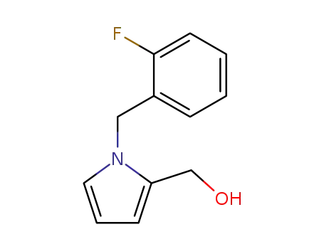 Molecular Structure of 64630-48-4 (1H-Pyrrole-2-methanol, 1-[(2-fluorophenyl)methyl]-)