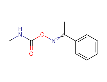 Molecular Structure of 19957-41-6 (Ethanone, 1-phenyl-, O-[(methylamino)carbonyl]oxime)